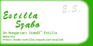 estilla szabo business card